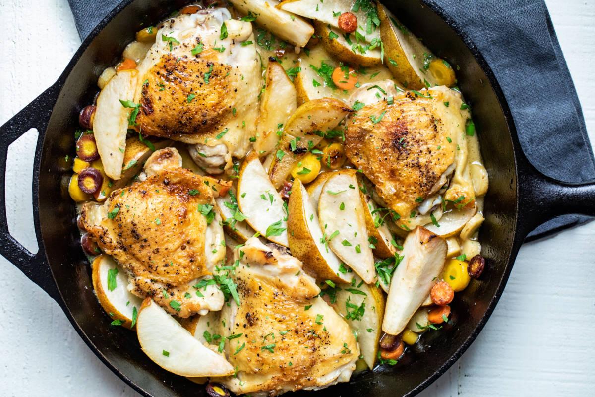 Article Cards Featured Image Chicken Thighs with Pears hero