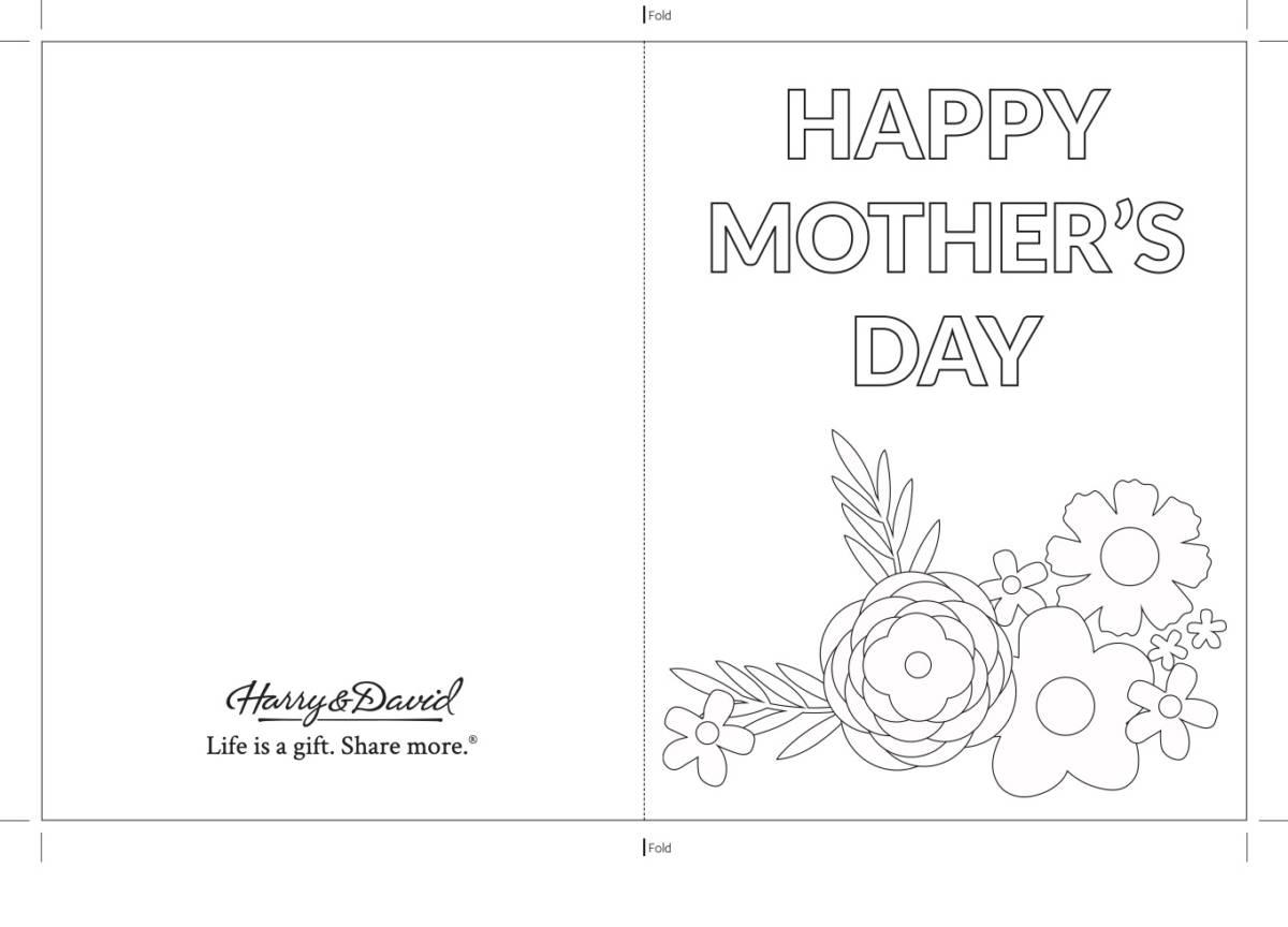 mothers day card with flowers