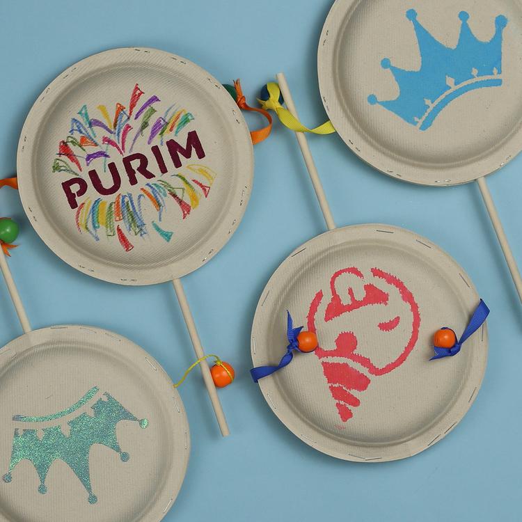 This is a photo of Purim decorations.